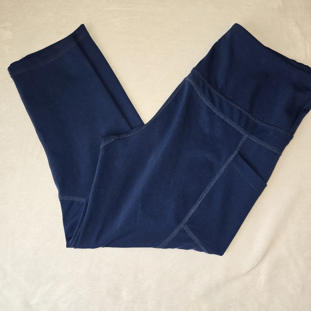 ZYIA Active Deep Blue Leggings with side pockets